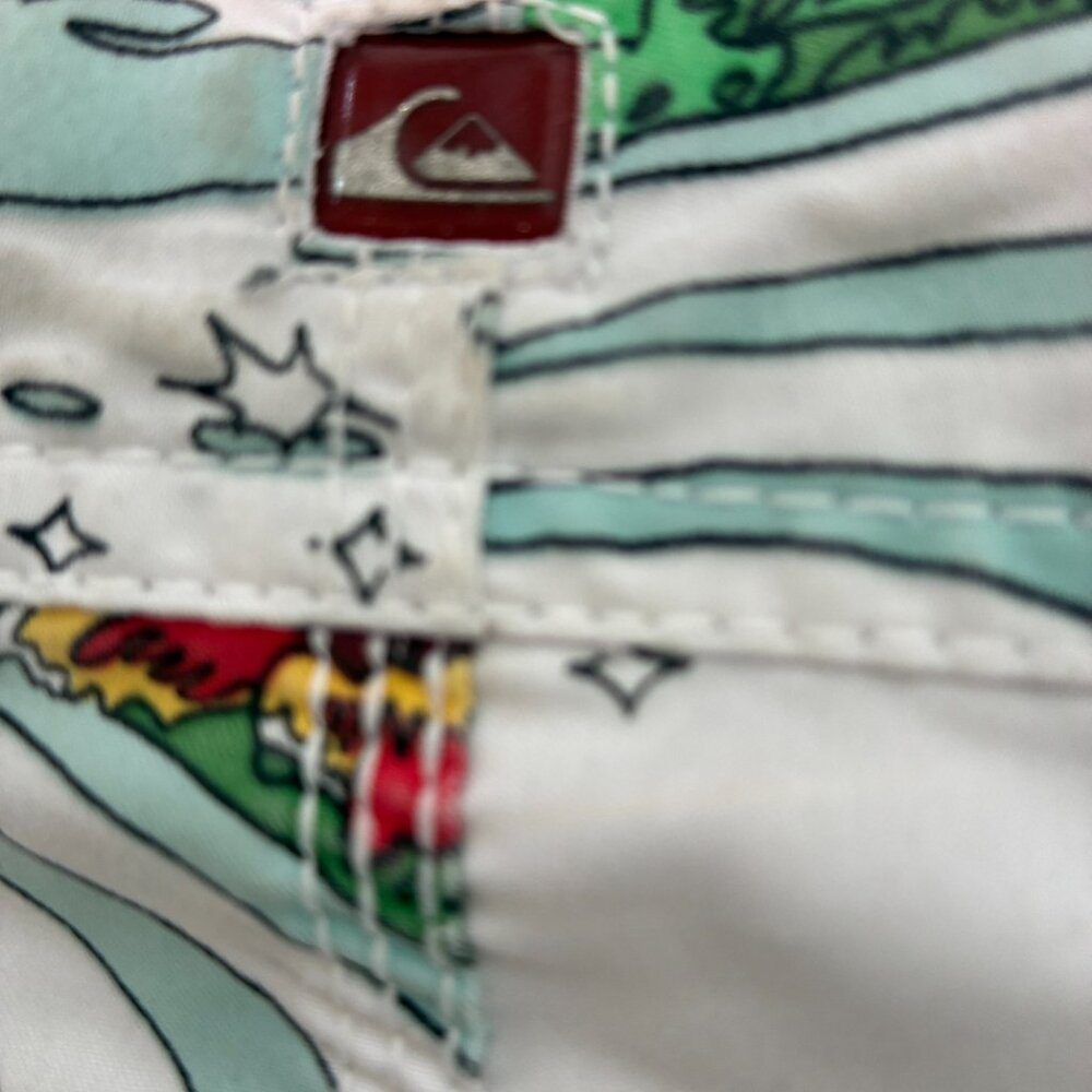 RARE Quiksilver Sample Boardshorts | Vintage Surf Art | Size 32 - Picture 4 of 6